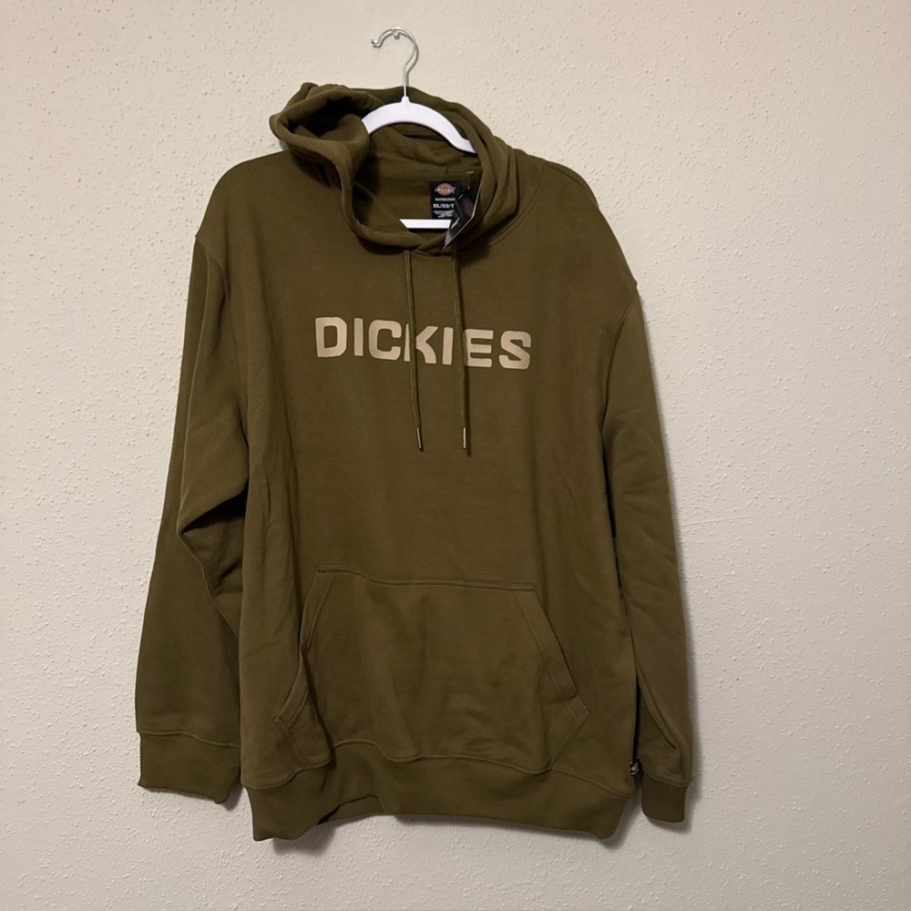 Dickies Logo Fleece Sweater Hoodie Men’s XL Green new